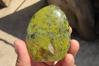 Polished Green Opal Standing Free Forms x 6 From Antsirabe, Madagascar - Toprock Gemstones and Minerals 