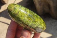 Polished Green Opal Standing Free Forms x 6 From Antsirabe, Madagascar - Toprock Gemstones and Minerals 