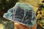 Polished On One Side Watermelon Fluorite Specimens x 4 From Namibia - Toprock Gemstones and Minerals 