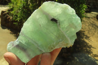 Polished On One Side Watermelon Fluorite Specimens x 4 From Namibia - Toprock Gemstones and Minerals 