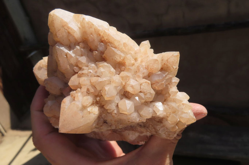 Natural Pineapple Candle Quartz Clusters x 3 From Antsirabe, Madagascar - Toprock Gemstones and Minerals 