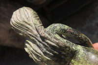 Polished Leopard Stone Mermaid Carving x 1 From Zimbabwe