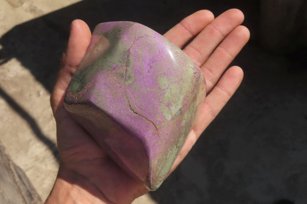 Polished Stichtite Standing Free Forms x 2 From Barberton, South Africa - Toprock Gemstones and Minerals 