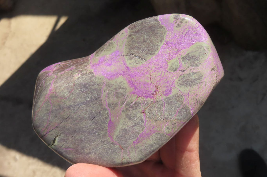 Polished Stichtite Standing Free Forms x 2 From Barberton, South Africa - Toprock Gemstones and Minerals 