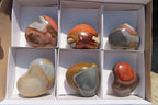 Polished Polychrome Jasper Gemstone Hearts x 6 From Madagascar - Toprock Gemstones and Minerals 
