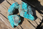 Natural Silica Chrysocolla Specimens x 3 From Kulukuluku, Congo - Toprock Gemstones and Minerals 