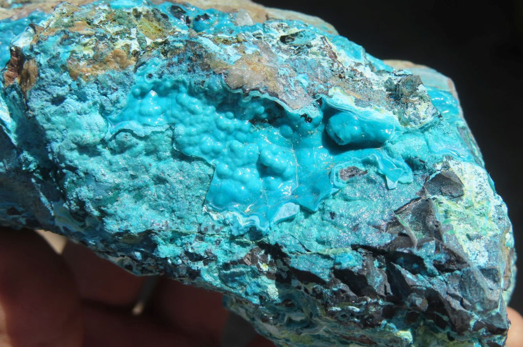 Natural Silica Chrysocolla Specimens x 3 From Kulukuluku, Congo - Toprock Gemstones and Minerals 