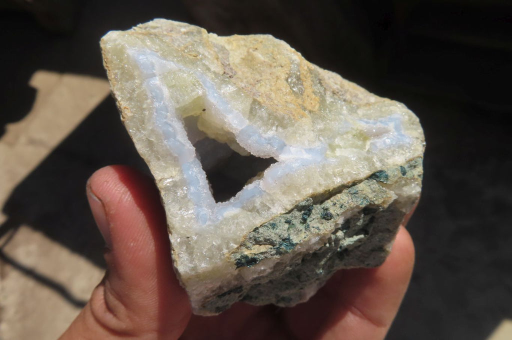 Natural Blue Lace Agate Specimens x 6 From Nsanje, Malawi - Toprock Gemstones and Minerals 