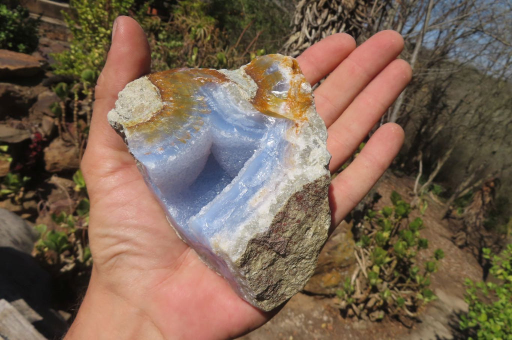 Natural Blue Lace Agate Specimens x 6 From Nsanje, Malawi - Toprock Gemstones and Minerals 
