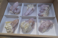 Natural Ametrine Spirit Quartz Clusters x 6 From Boekenhouthoek, South Africa