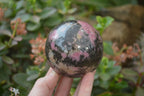 Polished Rhodonite Sphere-Balls x 3 From Ambindavato, Madagascar - Toprock Gemstones and Minerals 