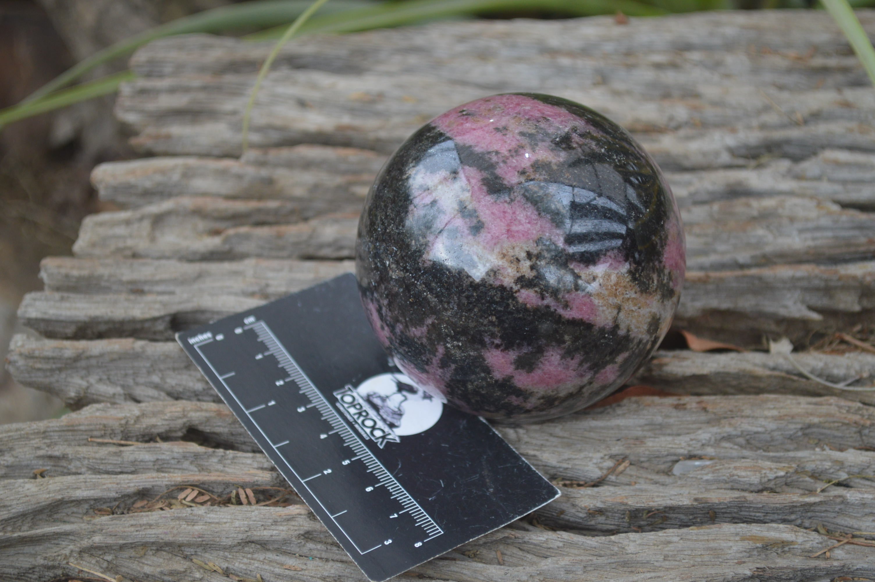 Polished Rhodonite Sphere-Balls x 3 From Ambindavato, Madagascar - Toprock Gemstones and Minerals 