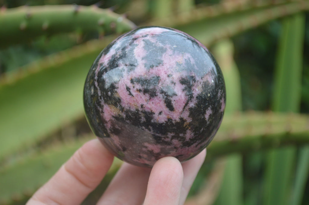 Polished Rhodonite Sphere-Balls x 3 From Ambindavato, Madagascar - Toprock Gemstones and Minerals 