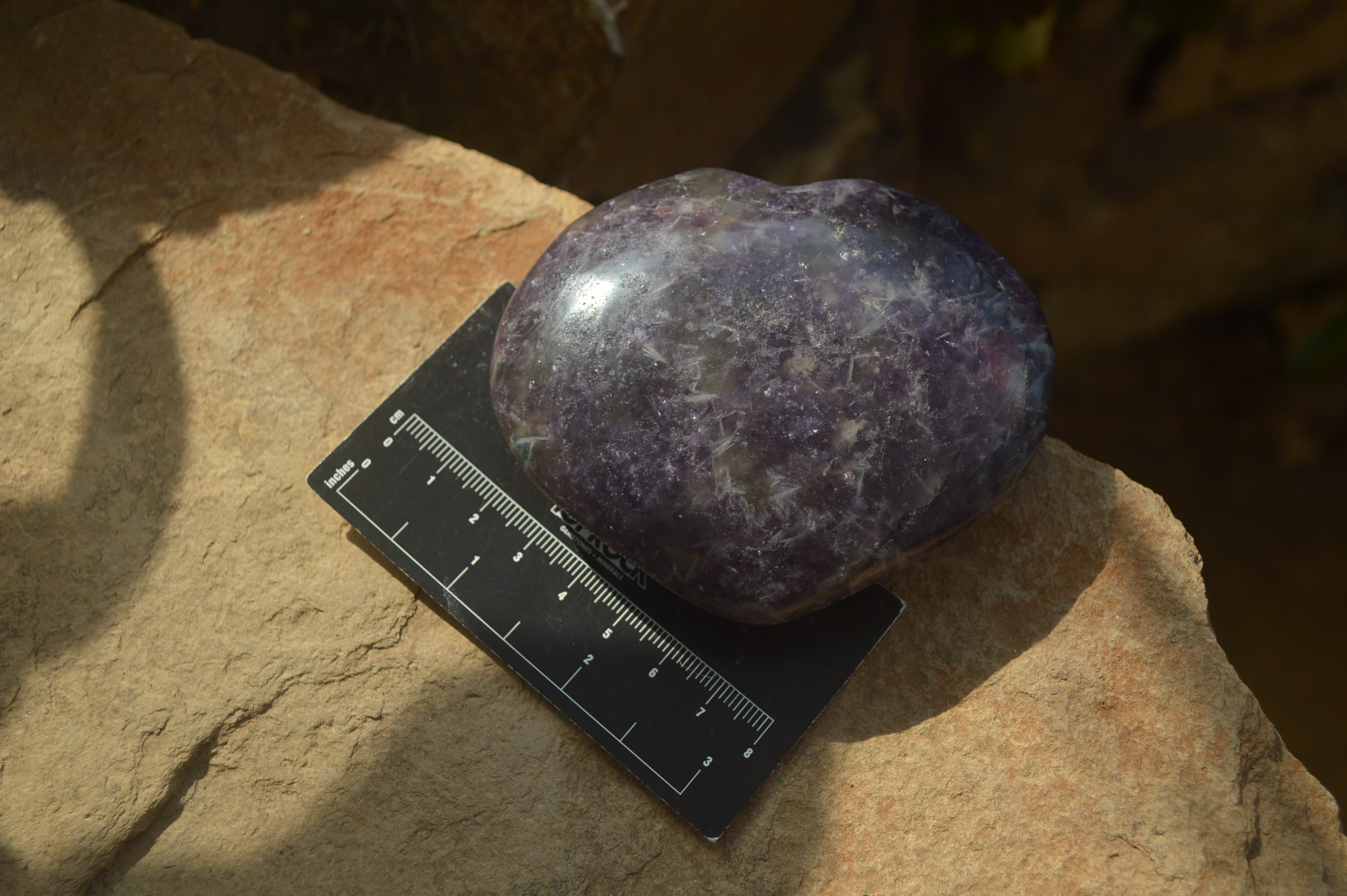 Polished Lepidolite Gemstone Hearts x 6 From Madagascar - Toprock Gemstones and Minerals 