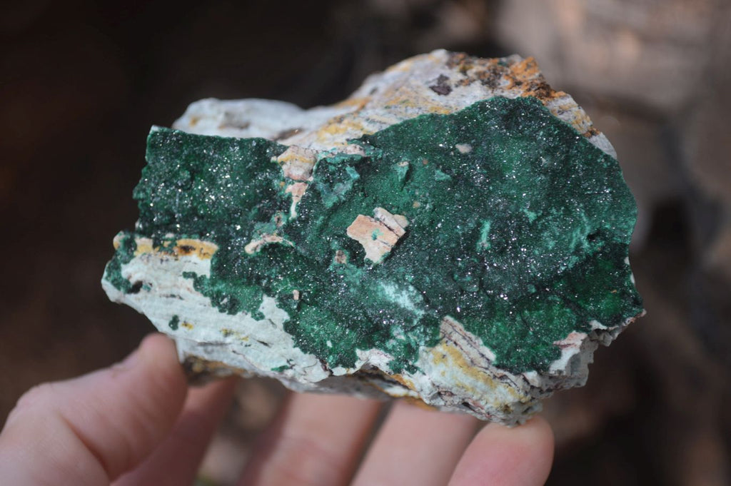 Natural Crystalline Malachite Specimens x 6 From Kasompe, Congo - Toprock Gemstones and Minerals 