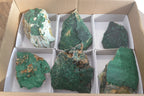 Natural Crystalline Malachite Specimens x 6 From Kasompe, Congo - Toprock Gemstones and Minerals 