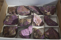 Natural Metallic Purpurite Cobbed Specimens x 12 From Erongo, Namibia - Toprock Gemstones and Minerals 