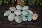 Polished Amazonite Galet / Palm Stones x 12 From Zimbabwe - Toprock Gemstones and Minerals 