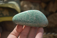 Polished Amazonite Galet / Palm Stones x 12 From Zimbabwe