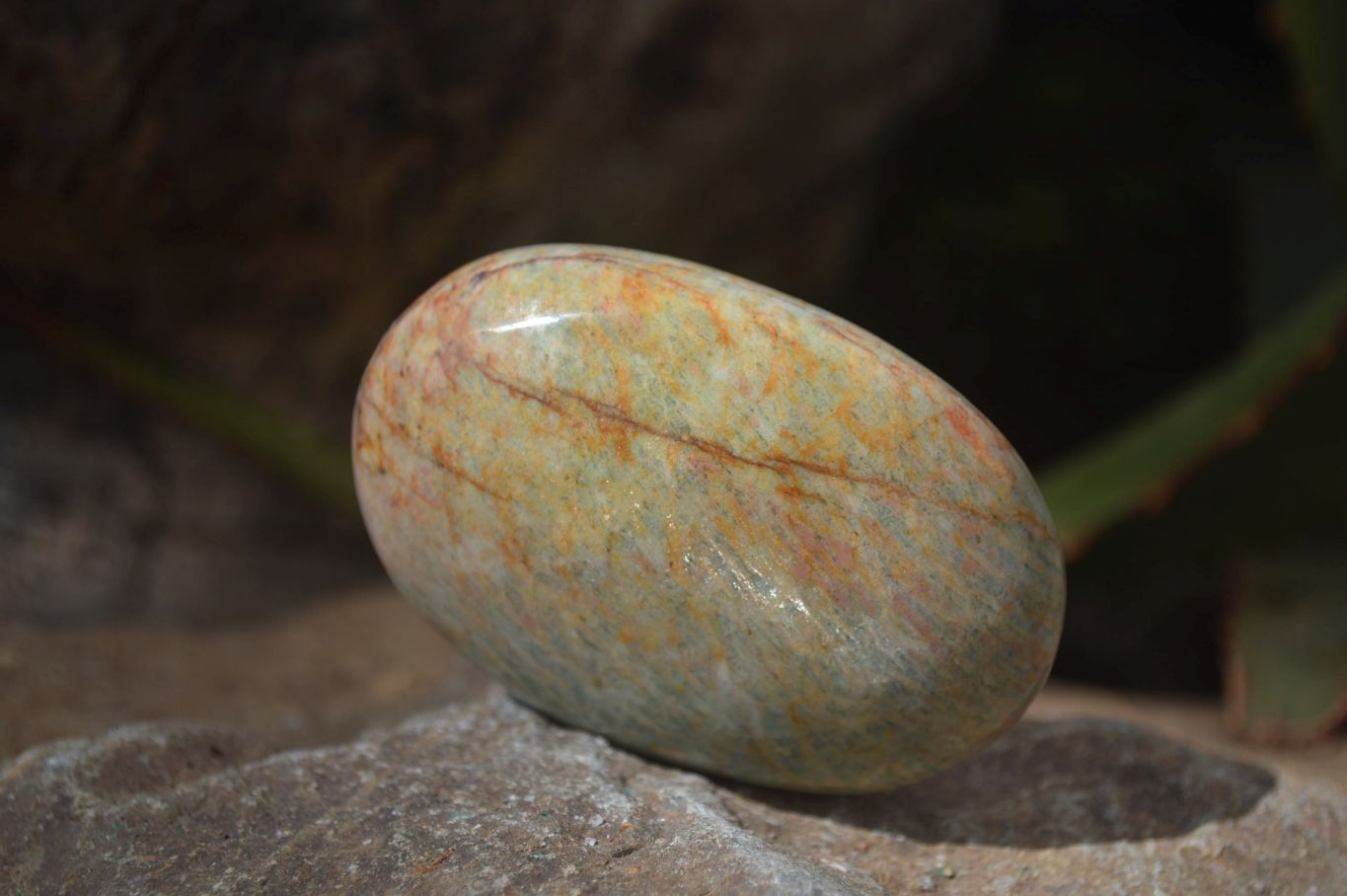 Polished Amazonite Galet / Palm Stones x 12 From Zimbabwe - Toprock Gemstones and Minerals 