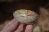 Polished Amazonite Galet / Palm Stones x 12 From Zimbabwe