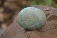 Polished Amazonite Galet / Palm Stones x 12 From Zimbabwe