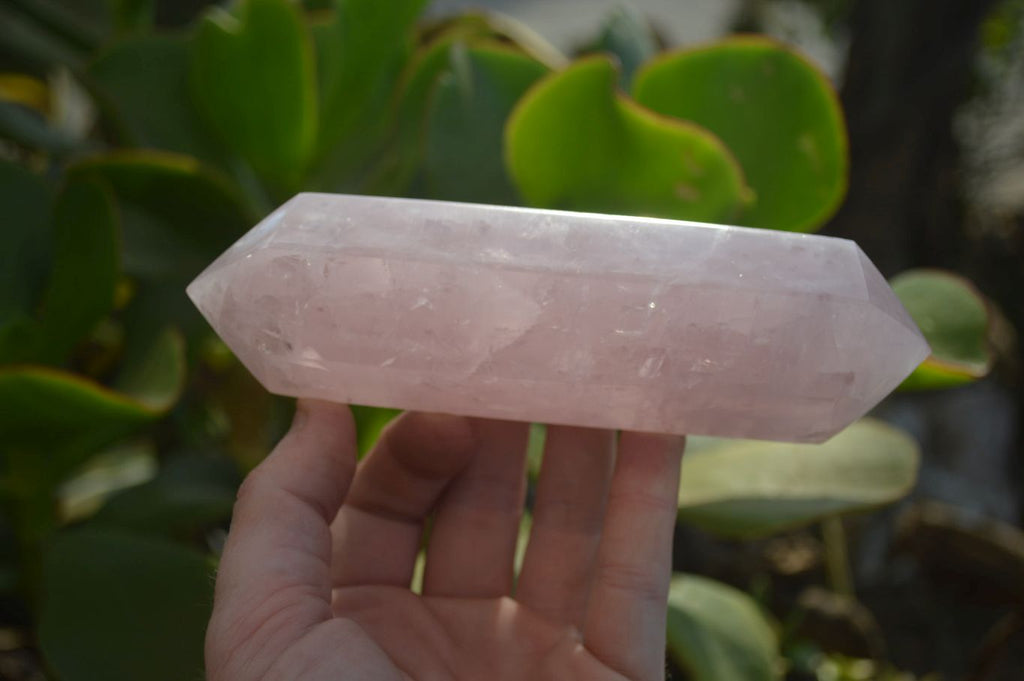 Polished Rose Quartz Double Terminated Crystals x 3 From Madagascar - Toprock Gemstones and Minerals 