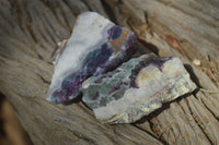 Polished On One Side Watermelon Fluorite Slices x 12 From Namibia - Toprock Gemstones and Minerals 