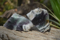 Polished On One Side Watermelon Fluorite Slices x 12 From Namibia - Toprock Gemstones and Minerals 