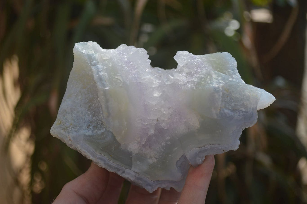 Natural Etched Blue Chalcedony Specimens x 3 From Nsanje, Malawi - Toprock Gemstones and Minerals 