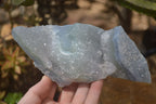 Natural Etched Blue Chalcedony Specimens x 3 From Nsanje, Malawi - Toprock Gemstones and Minerals 