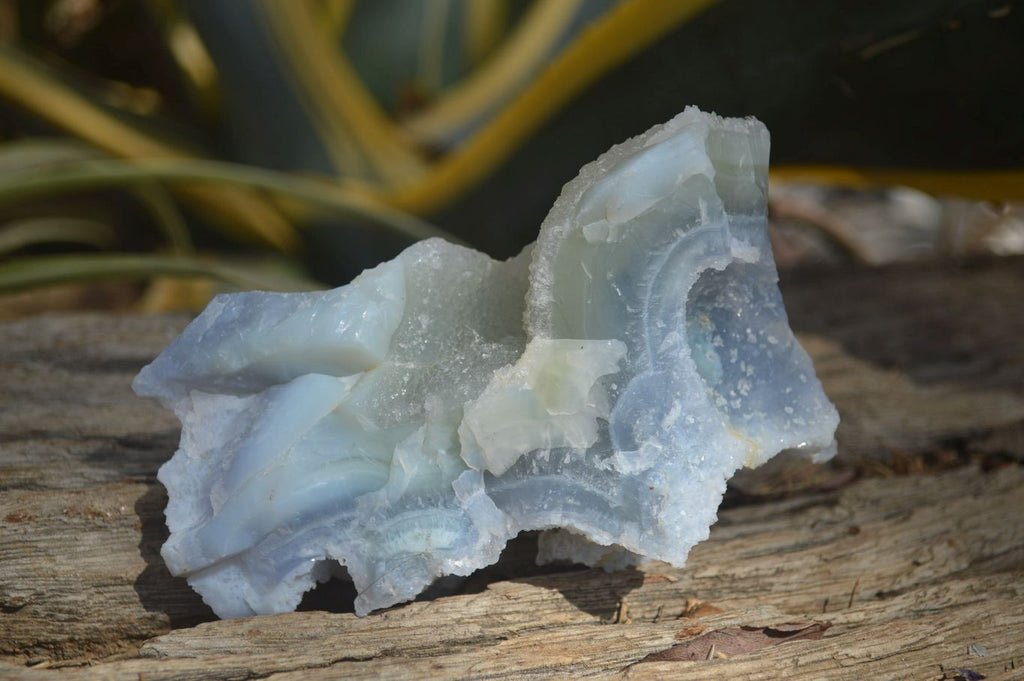 Natural Etched Blue Chalcedony Specimens x 3 From Nsanje, Malawi - Toprock Gemstones and Minerals 