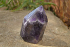 Polished Chevron Amethyst Prism-Point x 1 From Zambia - Toprock Gemstones and Minerals 