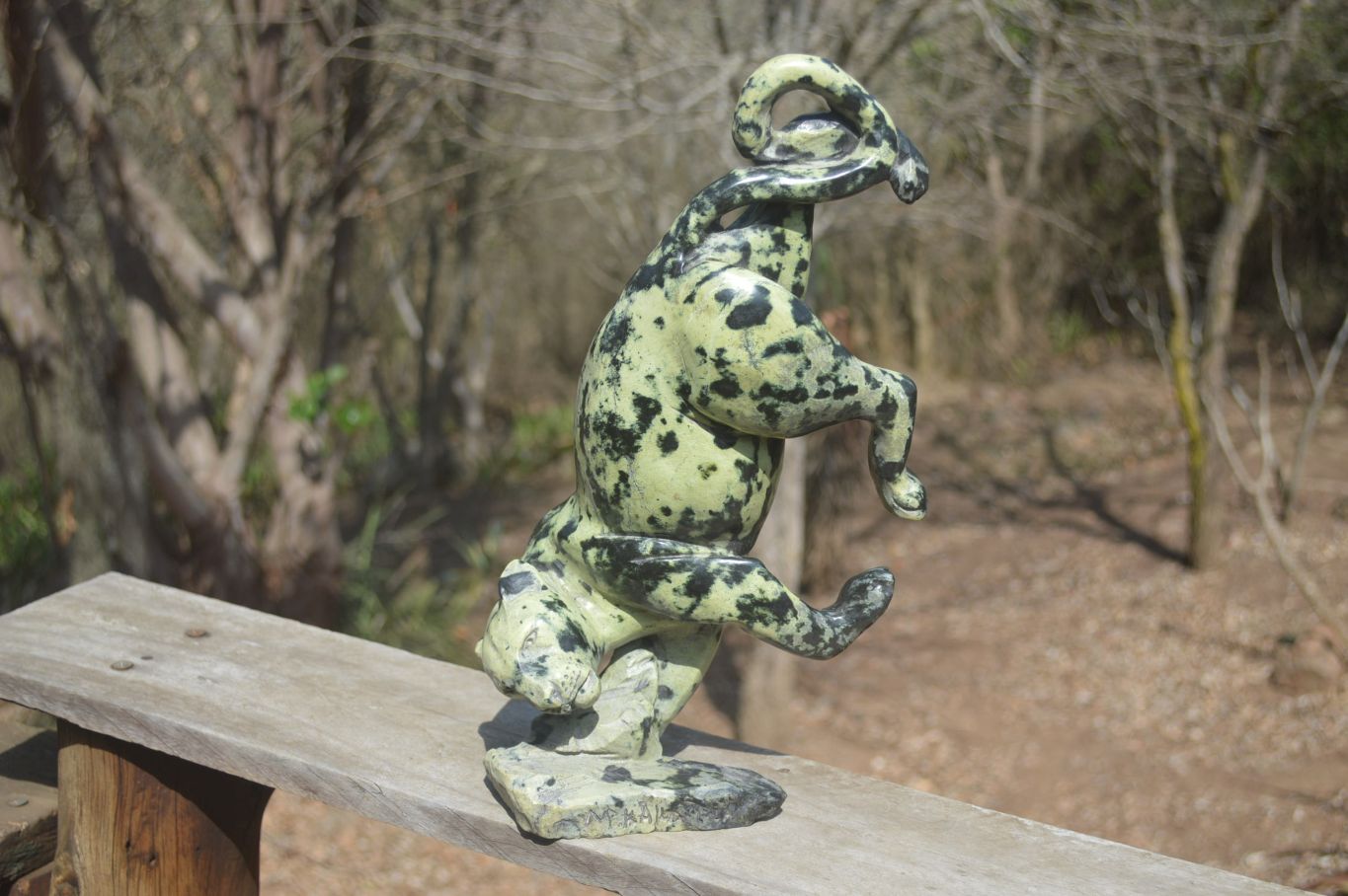 Polished Leopard Stone Leopard Carving x 1 From Zimbabwe - Toprock Gemstones and Minerals 