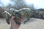 Polished Leopard Stone Leopard Carving x 1 From Zimbabwe - Toprock Gemstones and Minerals 