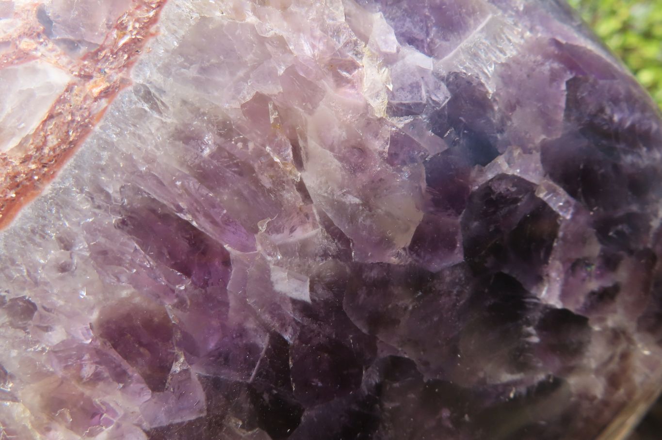 Polished Smokey Chevron Amethyst Standing Free Form x 1 From Madagascar - Toprock Gemstones and Minerals 