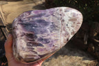 Polished Smokey Chevron Amethyst Standing Free Form x 1 From Madagascar - Toprock Gemstones and Minerals 