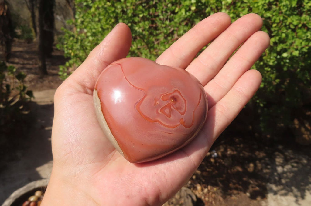 Polished Polychrome Jasper Hearts x 6 From Mahajanga, Madagascar - Toprock Gemstones and Minerals 