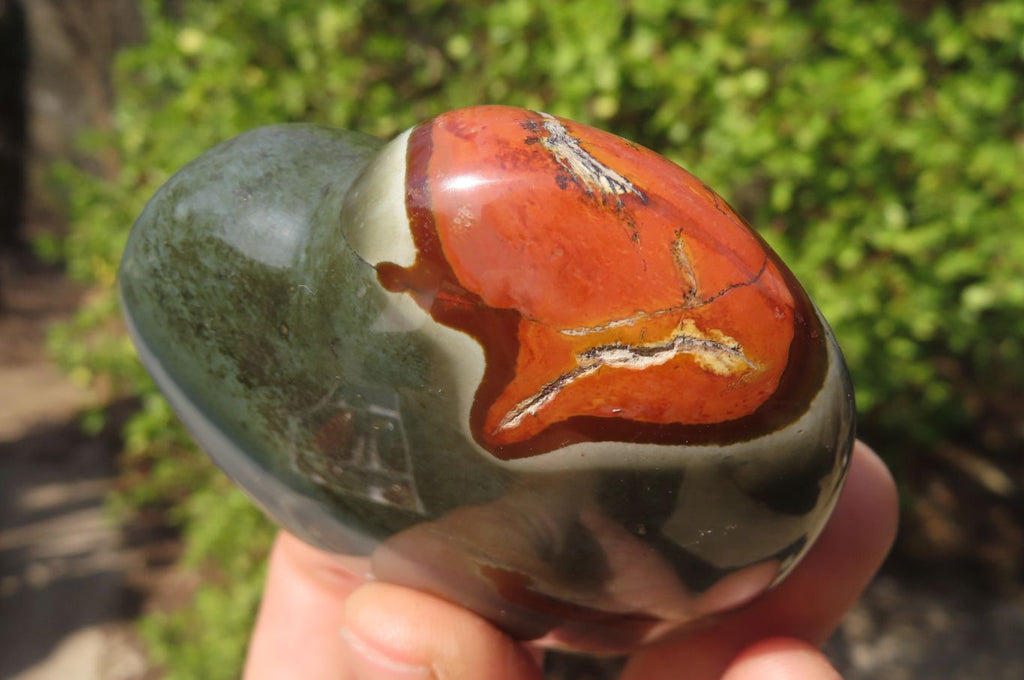 Polished Polychrome Jasper Hearts x 6 From Mahajanga, Madagascar - Toprock Gemstones and Minerals 