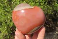 Polished Polychrome Jasper Hearts x 6 From Mahajanga, Madagascar