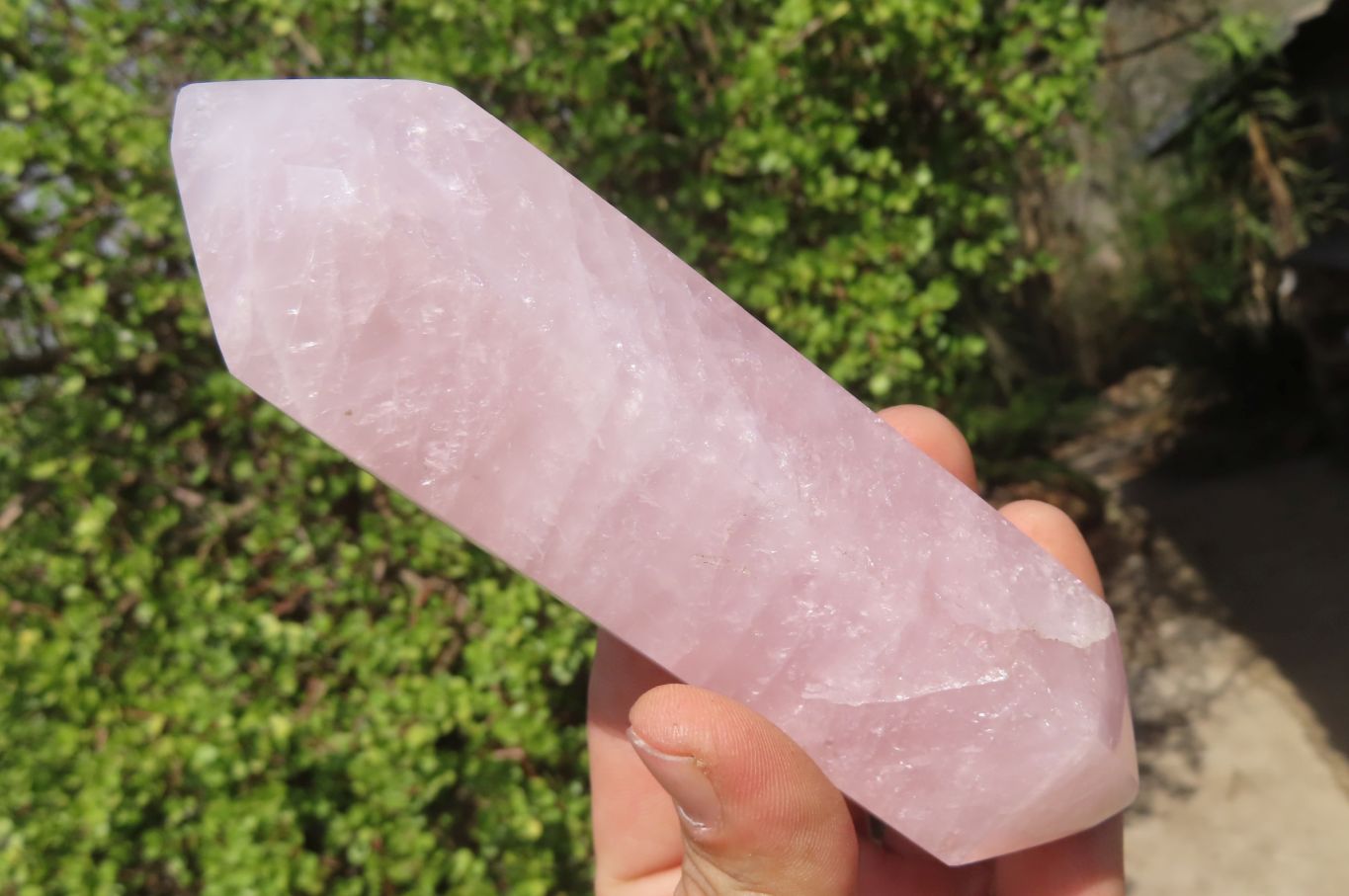 Polished Double Terminated Rose Quartz Points x 4 From Madagascar - Toprock Gemstones and Minerals 