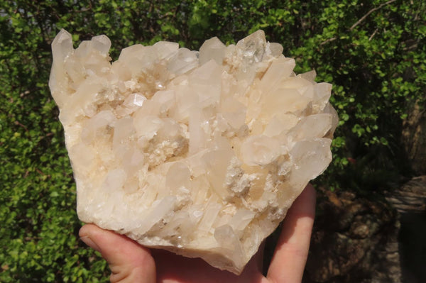 Natural Clear Quartz Clusters x 3 From Ambatofinandrahana, Madagascar - Toprock Gemstones and Minerals 