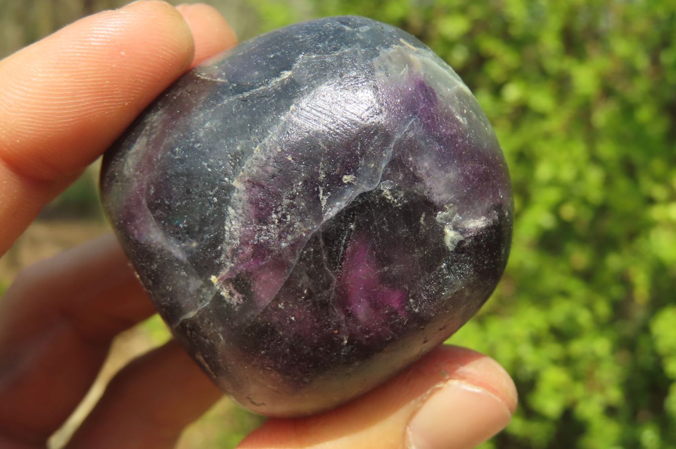 Polished Watermelon Fluorite Free Forms x 8 From Uis, Namibia - Toprock Gemstones and Minerals 