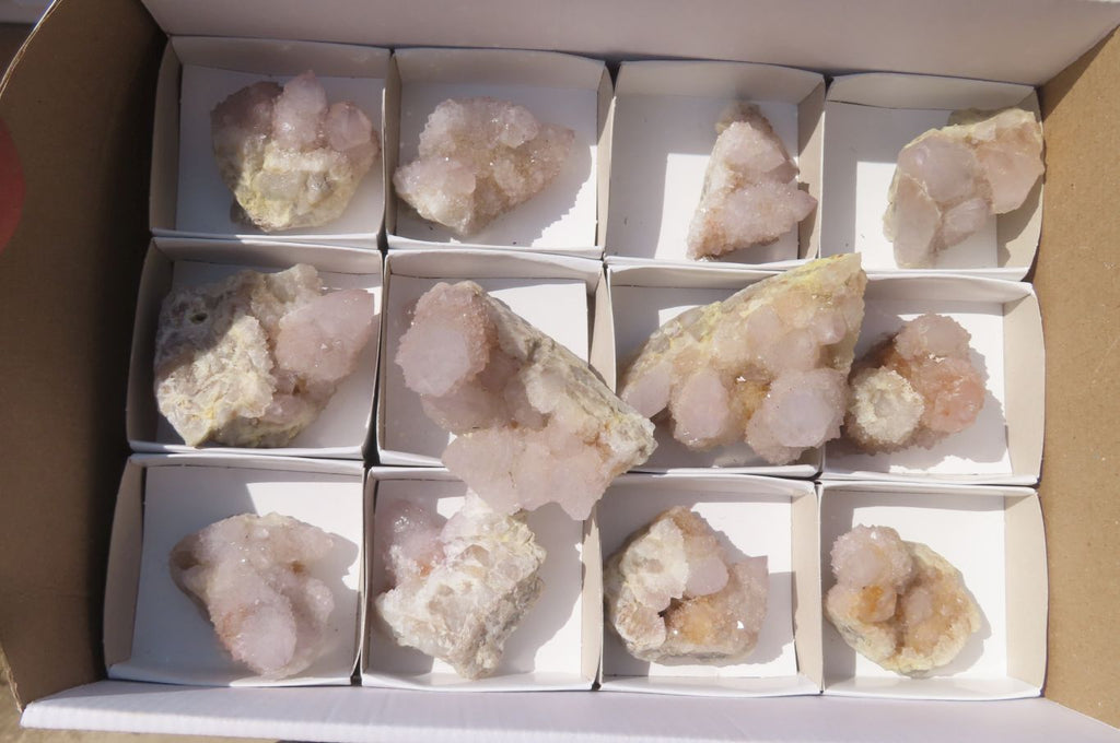 Natural Spirit Quartz Clusters x 12 From Boekenhouthoek, South Africa - Toprock Gemstones and Minerals 