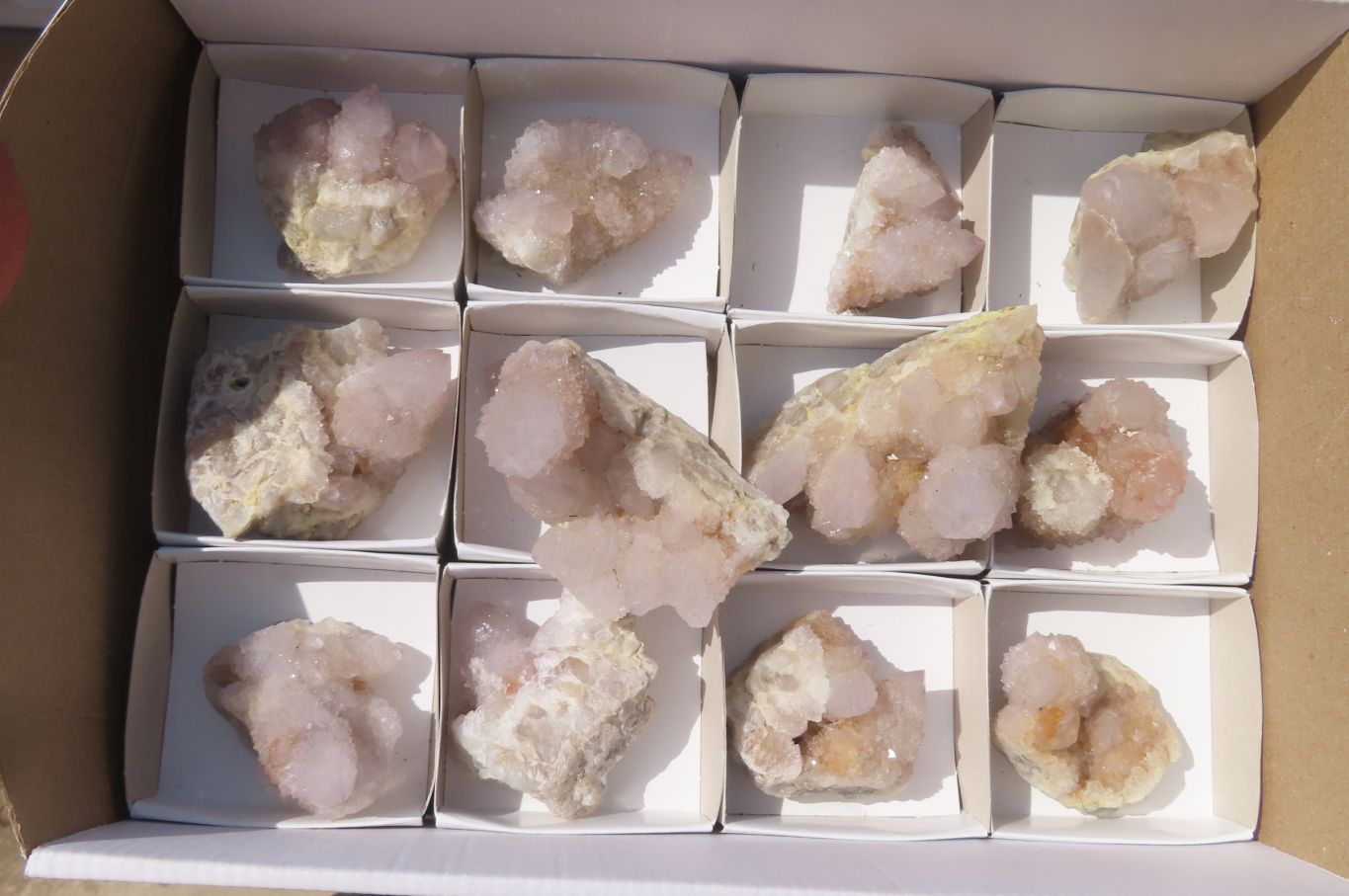 Natural Spirit Quartz Clusters x 12 From Boekenhouthoek, South Africa - Toprock Gemstones and Minerals 