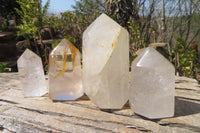 Polished Mixed Quartz Points x 4 From Madagascar - Toprock Gemstones and Minerals 