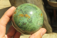 Polished Chrysoprase Spheres x 6 From Ambatondrazaka, Madagascar - Toprock Gemstones and Minerals 