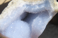 Natural Blue Lace Agate Geode Specimens x 3 From Nsanje, Malawi - Toprock Gemstones and Minerals 