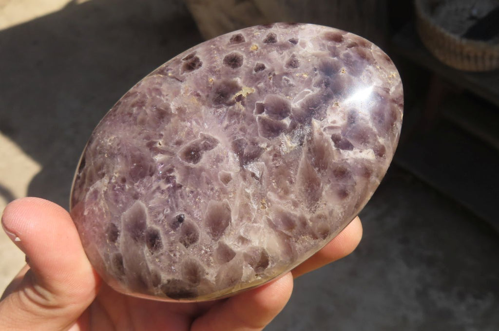 Polished Chevron Amethyst Standing Free Forms x 5 From Madagascar - Toprock Gemstones and Minerals 