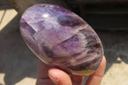 Polished Chevron Amethyst Standing Free Forms x 5 From Madagascar - Toprock Gemstones and Minerals 